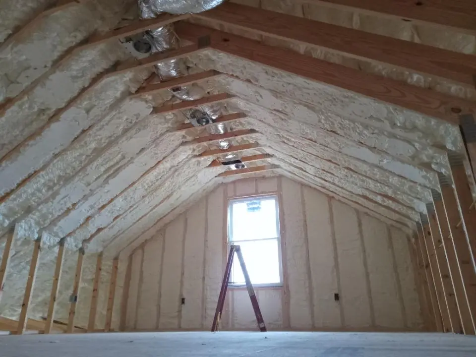 Spray foam roofing application for Crawl Space Insulation project in Byron
